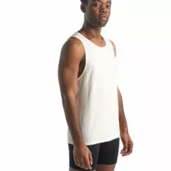 Icebreaker Merino Anatomica Mens Merino Tank Top Snow 18 Icebreaker Merino Anatomica Mens Merino Tank Top Snow -Wild Earth Shop 103034001L 6