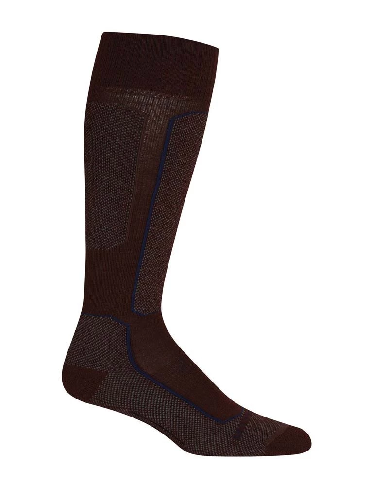 Icebreaker Ski+ Light Over The Calf Womens Merino Ski Socks Nightfall/Aloe 5 Icebreaker Ski+ Light Over The Calf Womens Merino Ski Socks Nightfall/Aloe - Image 5