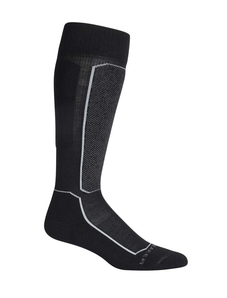 Icebreaker Ski+ Light Over The Calf Womens Merino Ski Socks Nightfall/Aloe 2 Icebreaker Ski+ Light Over The Calf Womens Merino Ski Socks Nightfall/Aloe - Image 2
