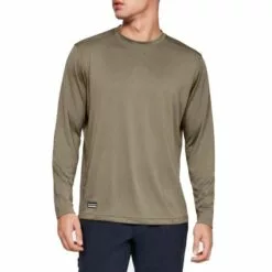 Alternative view of Under Armour Tactical UA Tech Mens Long Sleeve T-Shirt Green