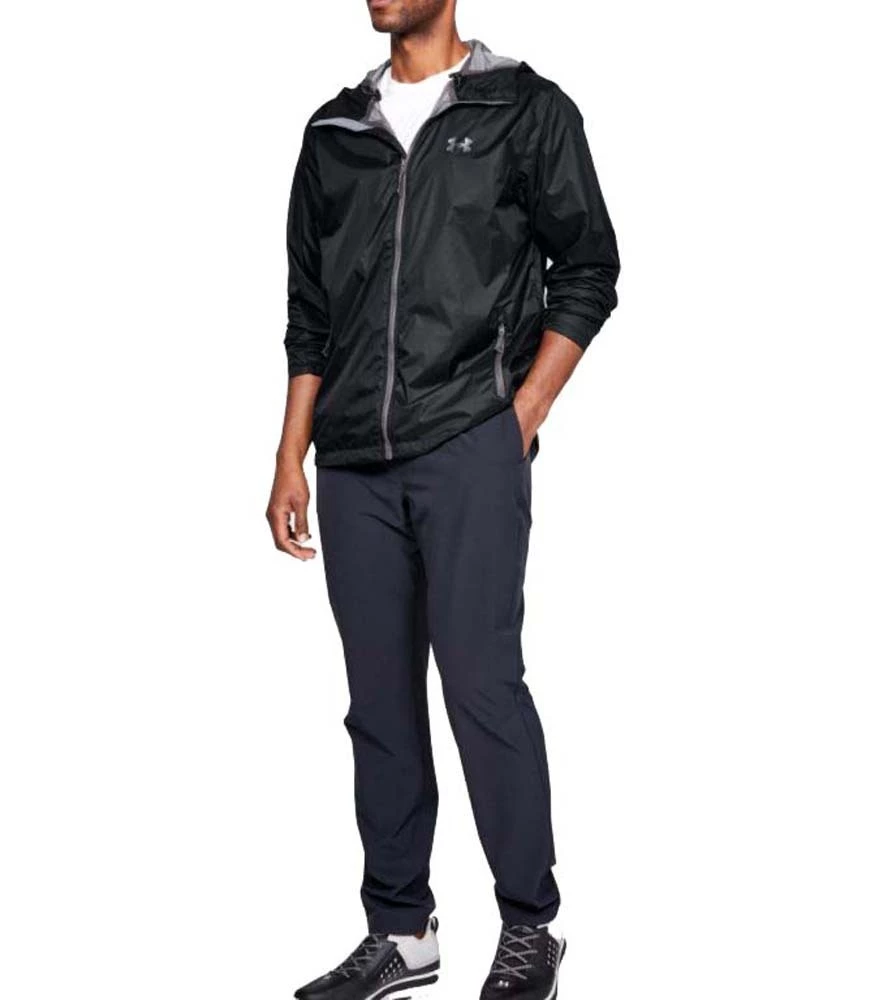 Under Armour Forefront Rain Mens Waterproof Jacket Black/Steel 4 Under Armour Forefront Rain Mens Waterproof Jacket Black/Steel - Image 4
