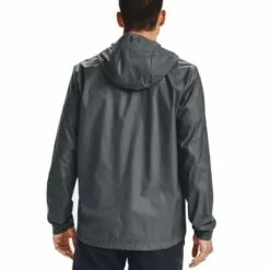 Under Armour Forefront Rain Mens Waterproof Jacket Black/Steel 16 Under Armour Forefront Rain Mens Waterproof Jacket Black/Steel -Wild Earth Shop 1321439 001 XXL 2