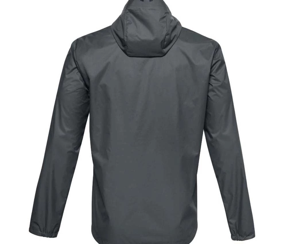 Under Armour Forefront Rain Mens Waterproof Jacket Black/Steel 9 Under Armour Forefront Rain Mens Waterproof Jacket Black/Steel - Image 9