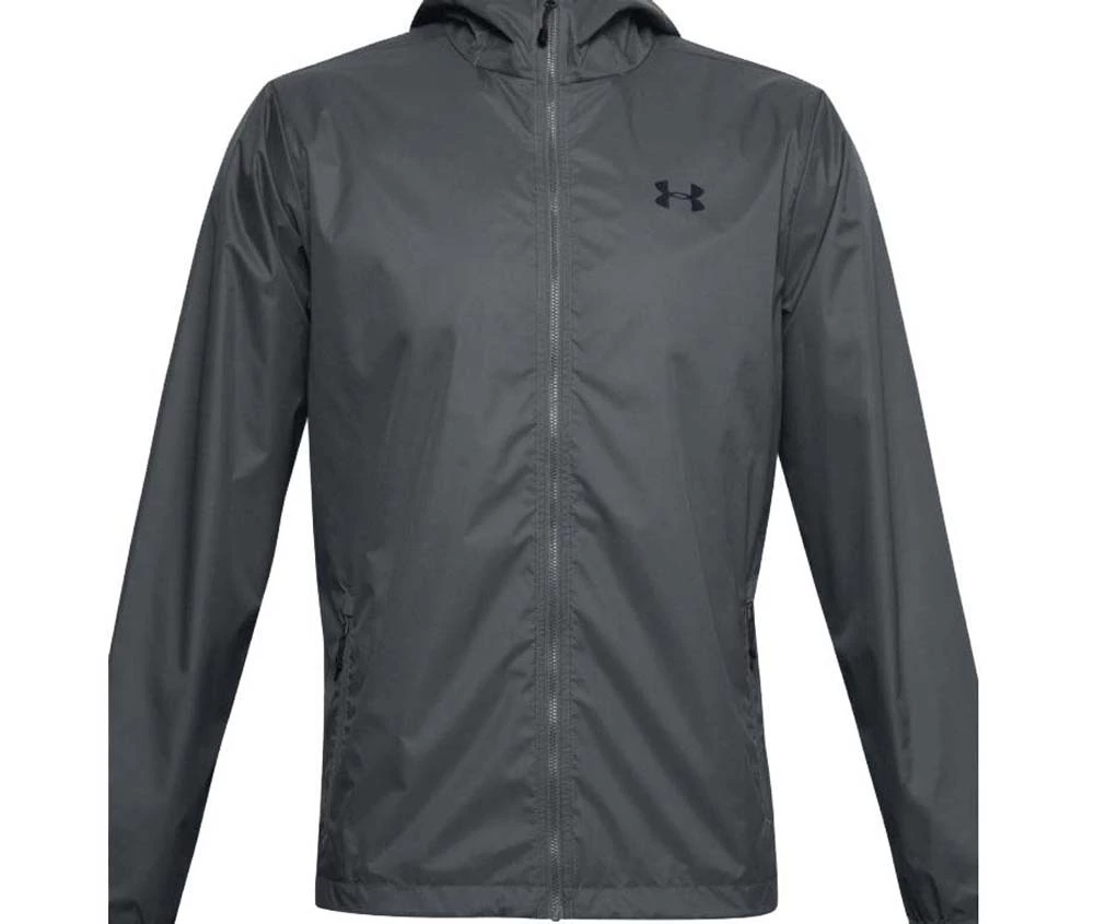 Under Armour Forefront Rain Mens Waterproof Jacket Black/Steel 10 Under Armour Forefront Rain Mens Waterproof Jacket Black/Steel - Image 10