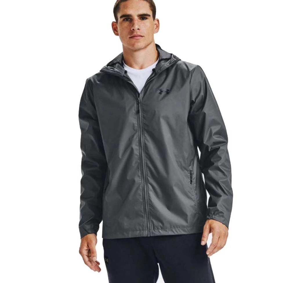 Under Armour Forefront Rain Mens Waterproof Jacket Black/Steel 3 Under Armour Forefront Rain Mens Waterproof Jacket Black/Steel - Image 3