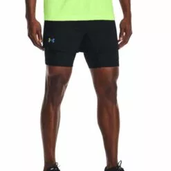 Alternative view of Under Armour RUSH Run 2-in-1 Mens Running Shorts Black/Reflective