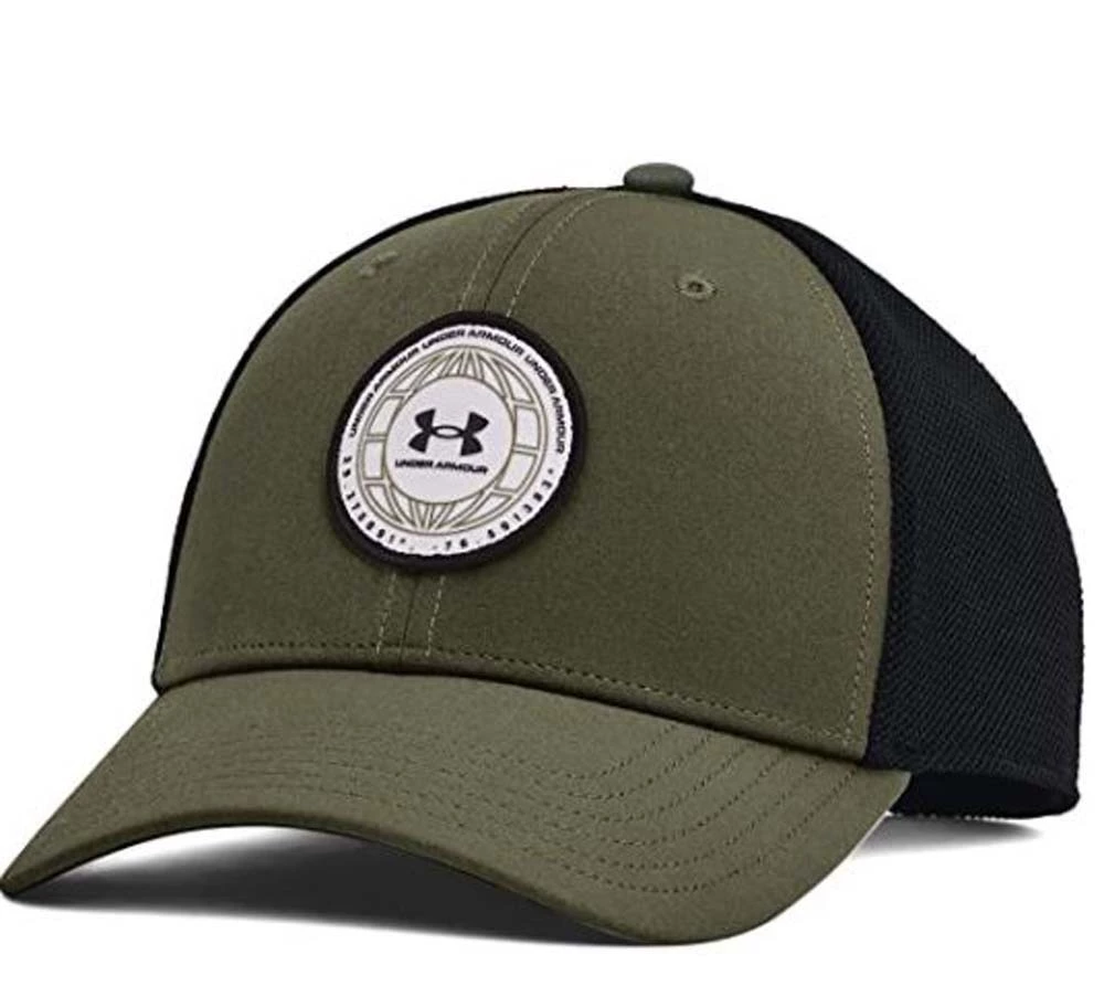 Under Armour Outdoor Graphic Mens Trucker Hat Marine OD Green/Black/Halo Gray 2 Under Armour Outdoor Graphic Mens Trucker Hat Marine OD Green/Black/Halo Gray - Image 2