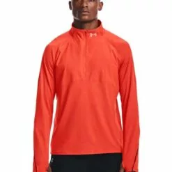 Under Armour Qualifier Run 2.0 1/2 Zip Mens Running Jacket Dark Orange/Phoenix Fire/Reflective 17 Under Armour Qualifier Run 2.0 1/2 Zip Mens Running Jacket Dark Orange/Phoenix Fire/Reflective -Wild Earth Shop 1365662 860 LG 5