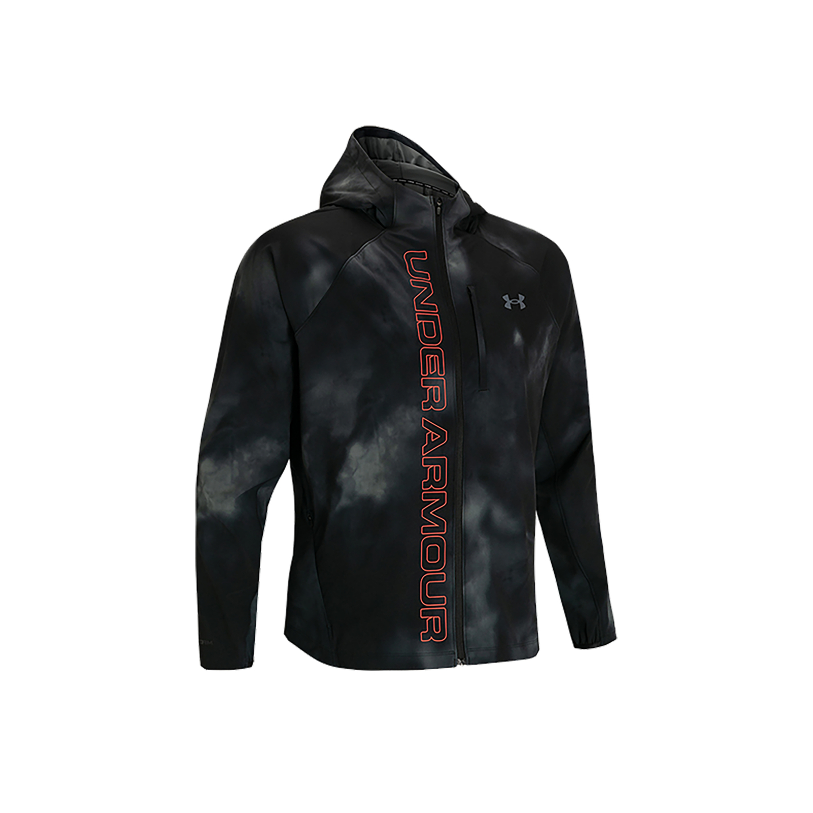 Under Armour Qualifier Outrun The Storm Wash Mens Running Jacket Black/Venom Red/Reflective 1 Under Armour Qualifier Outrun The Storm Wash Mens Running Jacket Black/Venom Red/Reflective