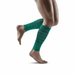 CEP Reflective Mens Calf Running Sleeves Green