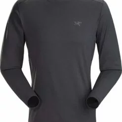 Arcteryx Motus AR Crew LS Mens T-Shirt Black Heather 10 Arcteryx Motus AR Crew LS Mens T-Shirt Black Heather -Wild Earth Shop L07704500 XL