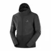 Salomon Agile FZ Mens Water Repellent Running Jacket Black