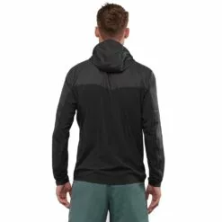 Salomon Agile FZ Mens Water Repellent Running Jacket Black 9 Salomon Agile FZ Mens Water Repellent Running Jacket Black -Wild Earth Shop LC1297800 XL 1