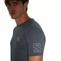Salomon XA Trail Mens Lightweight Running T-Shirt Ebony 21 Salomon XA Trail Mens Lightweight Running T-Shirt Ebony -Wild Earth Shop LC1474900 L 6