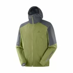 Alternative view of Salomon Outline Mens Waterproof Jacket Martini Olive/Ebony