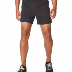 Alternative view of 2XU Aero 5" Mens Running Shorts Black/Silver Reflective