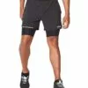 2XU Aero 2-In-1 5" Mens Running Shorts Black/Silver Reflective