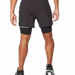 2XU Aero 2-In-1 5" Mens Running Shorts Black/Silver Reflective 7 2XU Aero 2-In-1 5" Mens Running Shorts Black/Silver Reflective -Wild Earth Shop MR6535b BLK SRF S 1