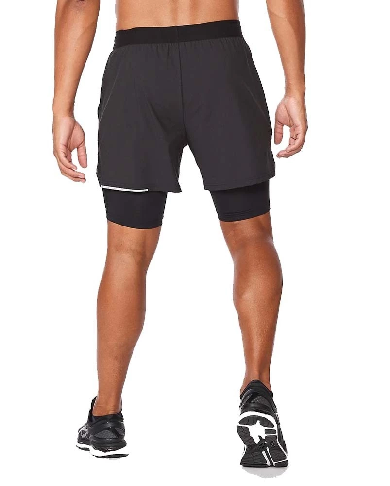 2XU Aero 2-In-1 5" Mens Running Shorts Black/Silver Reflective 3 2XU Aero 2-In-1 5" Mens Running Shorts Black/Silver Reflective - Image 3