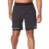2XU Aero 2-In-1 7" Mens Running Shorts Black/Silver Reflective