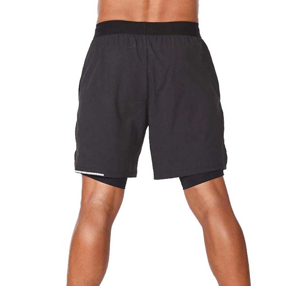 2XU Aero 2-In-1 7" Mens Running Shorts Black/Silver Reflective 3 2XU Aero 2-In-1 7" Mens Running Shorts Black/Silver Reflective - Image 3