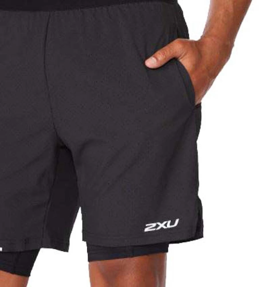 2XU Aero 2-In-1 7" Mens Running Shorts Black/Silver Reflective 5 2XU Aero 2-In-1 7" Mens Running Shorts Black/Silver Reflective - Image 5