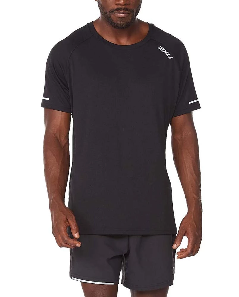 2XU Aero Mens Running Tee White/Silver Reflective 3 2XU Aero Mens Running Tee White/Silver Reflective - Image 3