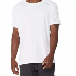 2XU Aero Mens Running Tee White/Silver Reflective 16 2XU Aero Mens Running Tee White/Silver Reflective -Wild Earth Shop MR6557a WHT SRF L