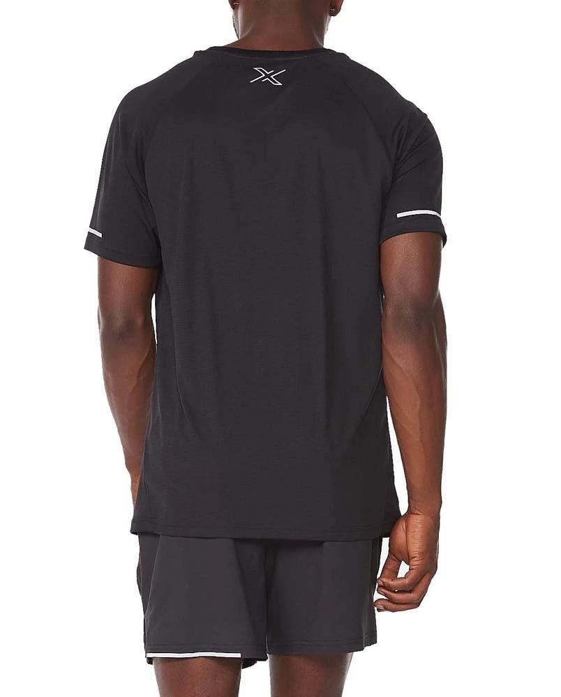 2XU Aero Mens Running Tee White/Silver Reflective 9 2XU Aero Mens Running Tee White/Silver Reflective - Image 9