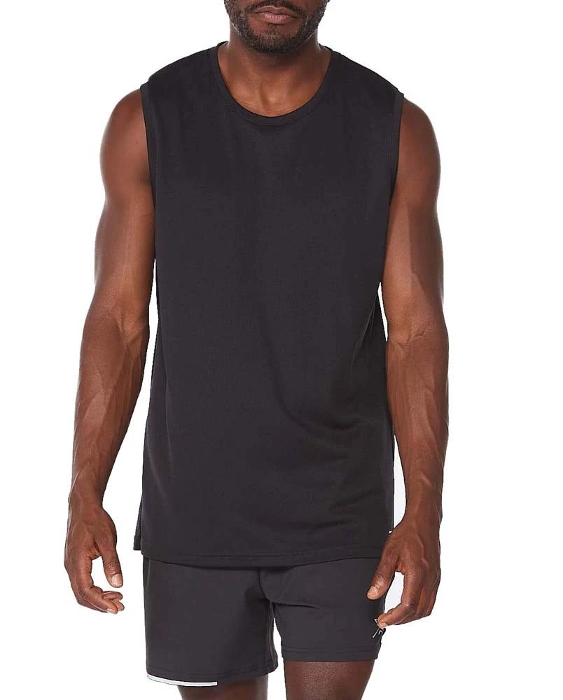 2XU Aero Mens Running Tank Rhubarb/Fiesta Reflective 3 2XU Aero Mens Running Tank Rhubarb/Fiesta Reflective - Image 3