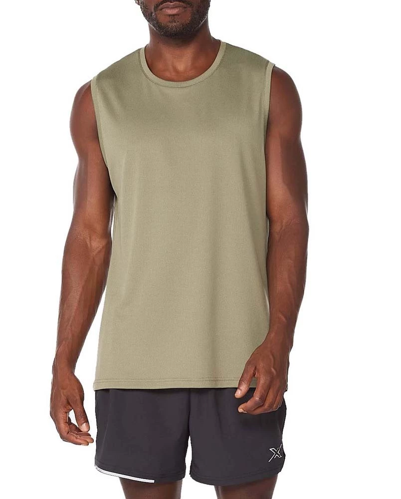 2XU Aero Mens Running Tank Rhubarb/Fiesta Reflective 4 2XU Aero Mens Running Tank Rhubarb/Fiesta Reflective - Image 4