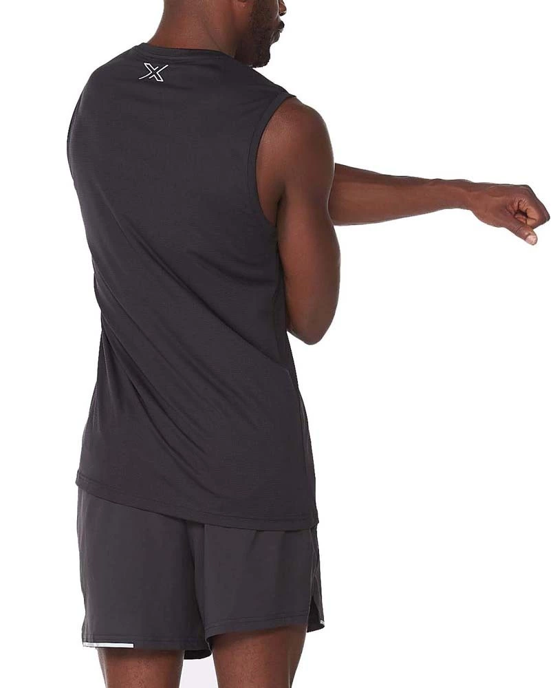 2XU Aero Mens Running Tank Rhubarb/Fiesta Reflective 7 2XU Aero Mens Running Tank Rhubarb/Fiesta Reflective - Image 7