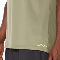 2XU Aero Mens Running Tank Rhubarb/Fiesta Reflective 20 2XU Aero Mens Running Tank Rhubarb/Fiesta Reflective -Wild Earth Shop MR6558a RUS BRF L 5