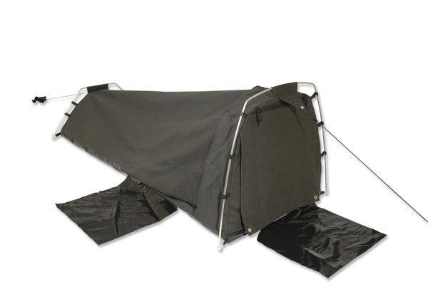 Sahara Swags Sahara Biker Single Dome Canvas Swag & Bag 2 Sahara Swags Sahara Biker Single Dome Canvas Swag & Bag - Image 2