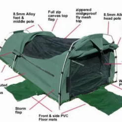 Sahara Nomad Double Dome Canvas Swag & Bag