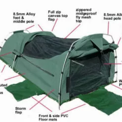 Sahara Nomad King Single Dome Canvas Swag & Bag