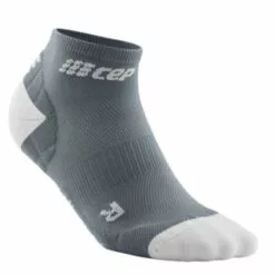 CEP Ultralight Low-Cut Compression Mens Running Socks Electric Blue/Light Grey