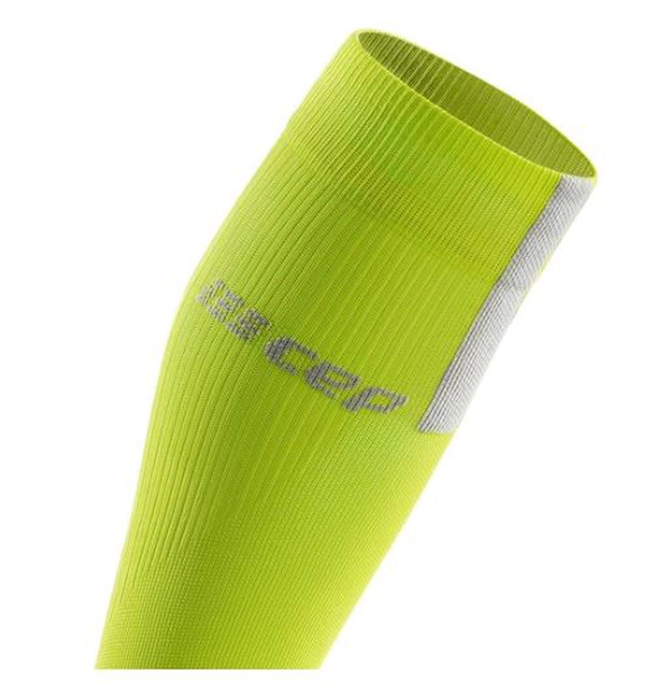 CEP Compression Mens Running Calf Sleeves 3.0 Lime/Light Grey 4 CEP Compression Mens Running Calf Sleeves 3.0 Lime/Light Grey - Image 4