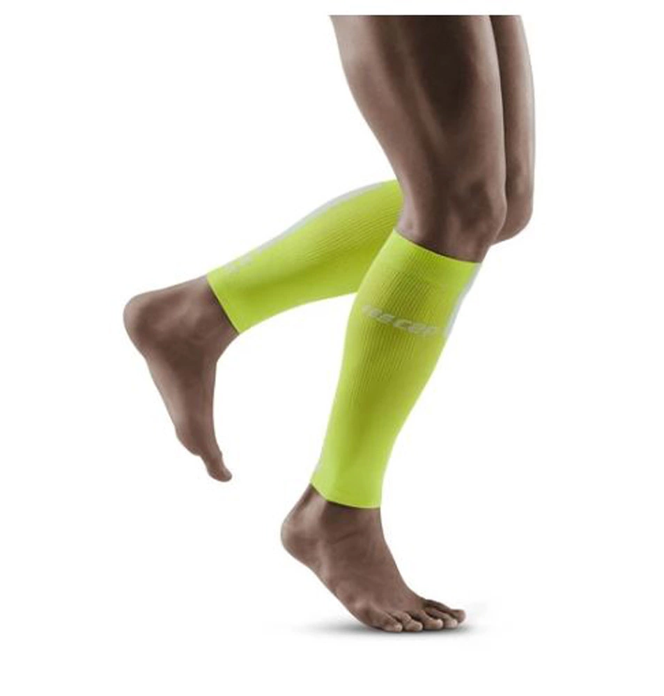 CEP Compression Mens Running Calf Sleeves 3.0 Lime/Light Grey 3 CEP Compression Mens Running Calf Sleeves 3.0 Lime/Light Grey - Image 3
