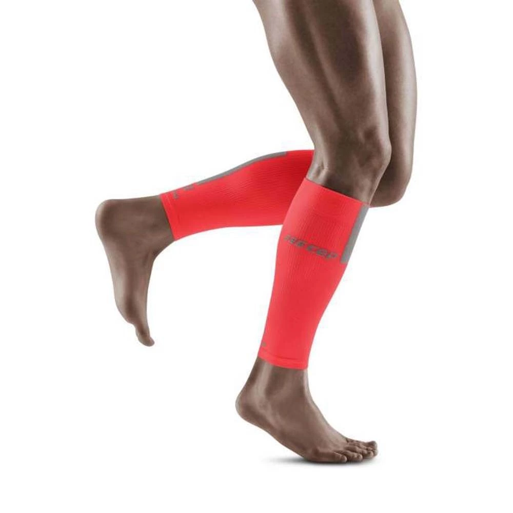 CEP Compression Mens Running Calf Sleeves 3.0 Lime/Light Grey 2 CEP Compression Mens Running Calf Sleeves 3.0 Lime/Light Grey - Image 2