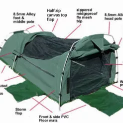 Sahara Nomad Double Dome Canvas Swag & Bag